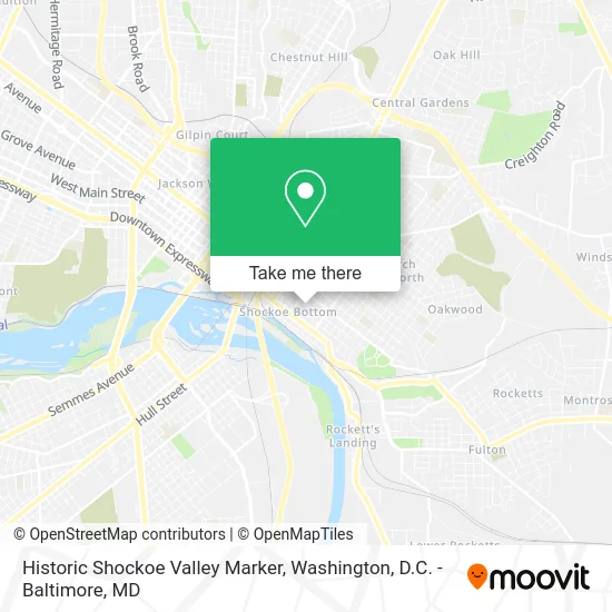 Historic Shockoe Valley Marker map