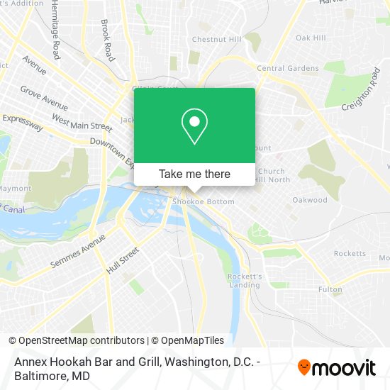 Mapa de Annex Hookah Bar and Grill