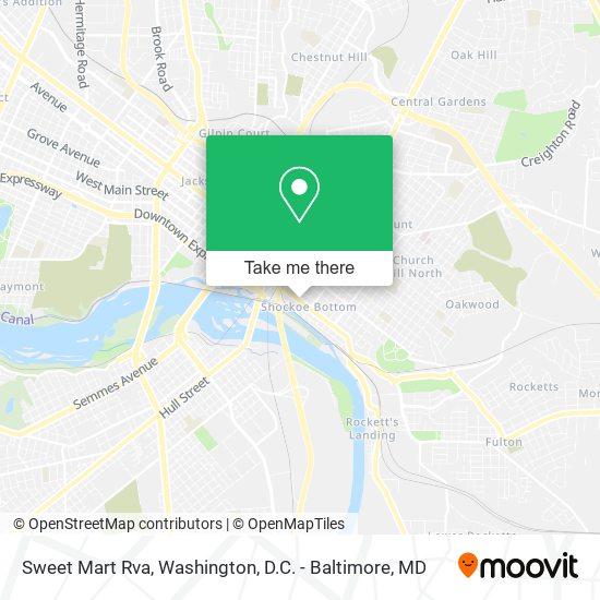 Sweet Mart Rva map