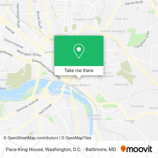 Mapa de Pace-King House