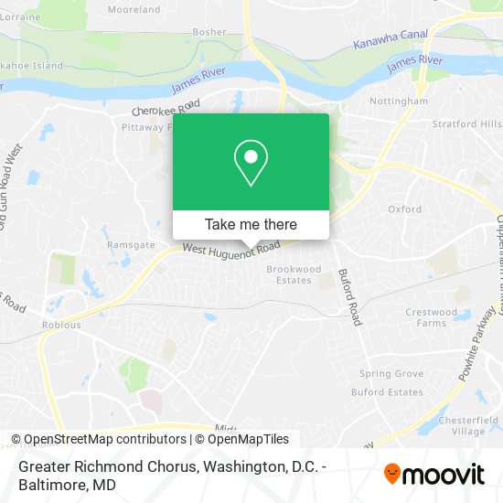 Greater Richmond Chorus map