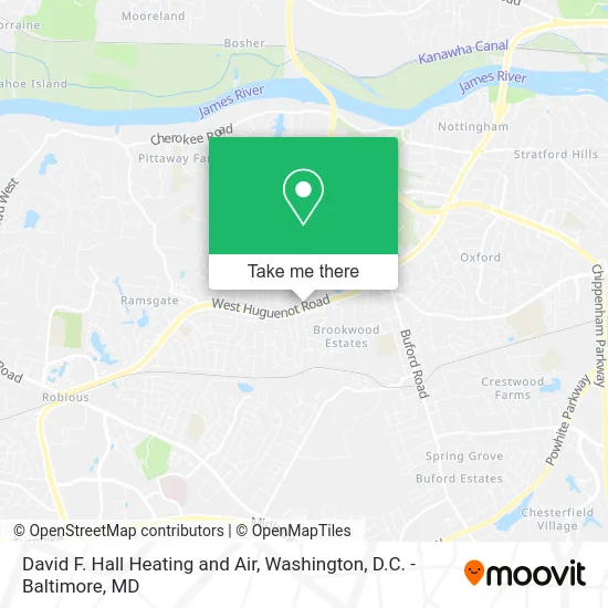 David F. Hall Heating and Air map