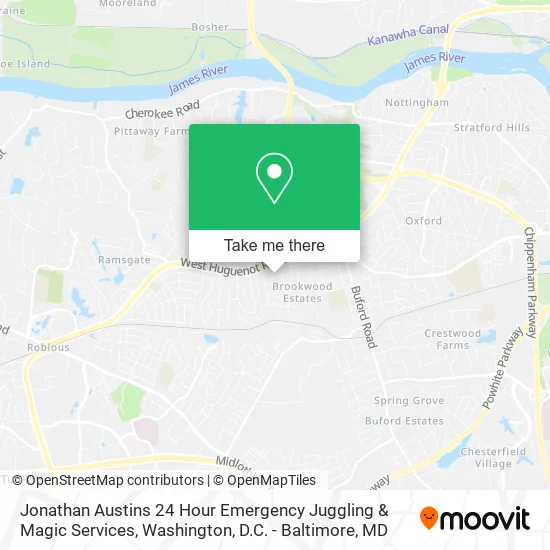 Jonathan Austins 24 Hour Emergency Juggling & Magic Services map