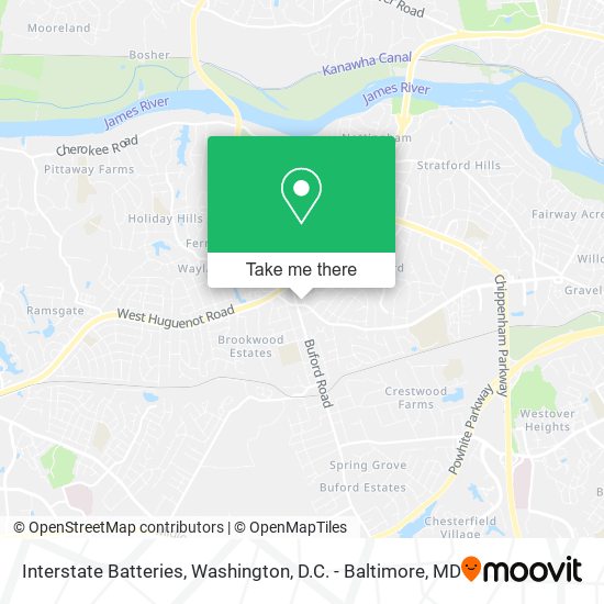 Interstate Batteries map