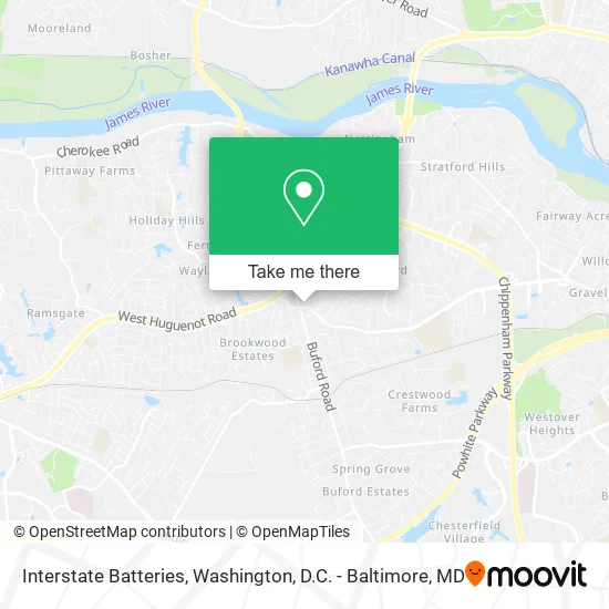 Interstate Batteries map