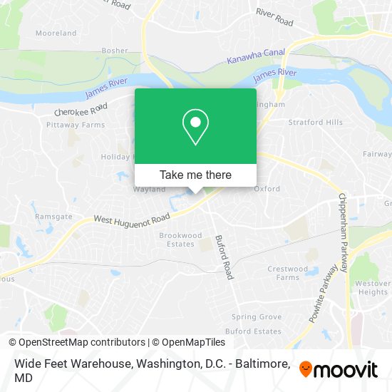 Mapa de Wide Feet Warehouse