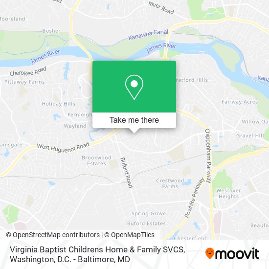 Virginia Baptist Childrens Home & Family SVCS map