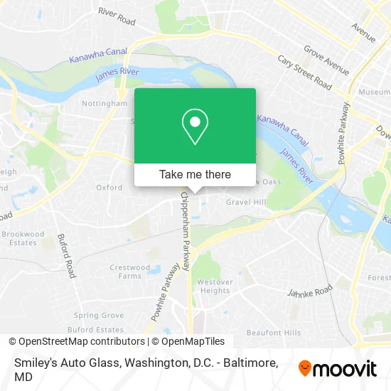 Smiley's Auto Glass map