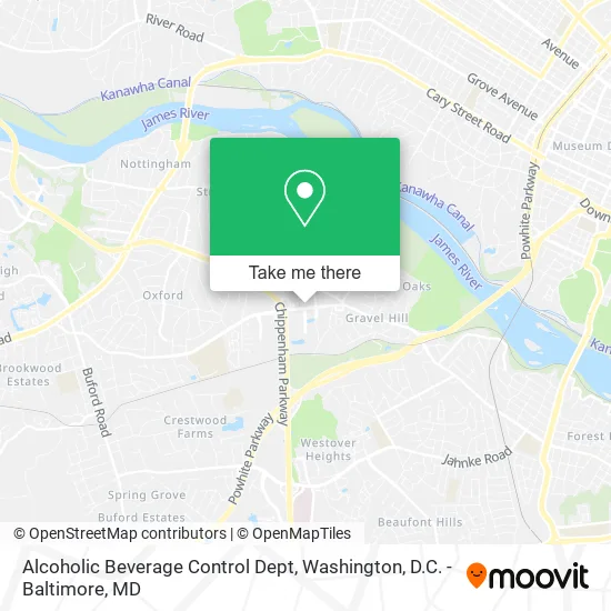 Alcoholic Beverage Control Dept map