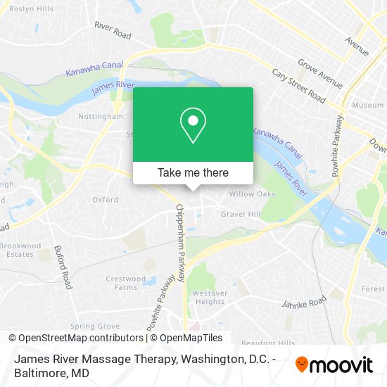 Mapa de James River Massage Therapy