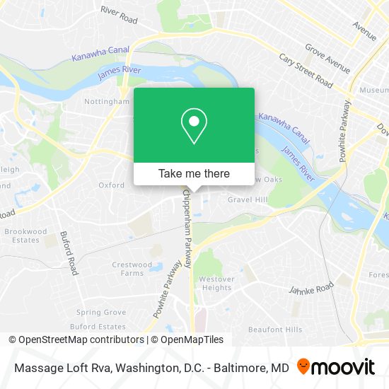 Massage Loft Rva map