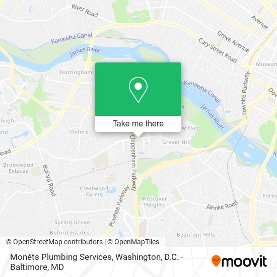 Monéts Plumbing Services map