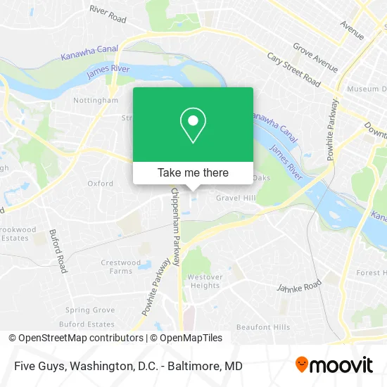 Five Guys map
