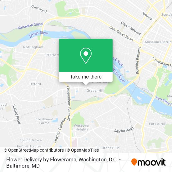 Flower Delivery by Flowerama map