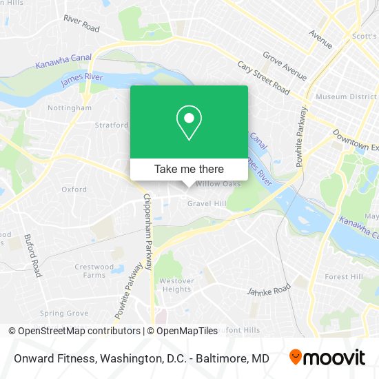 Mapa de Onward Fitness