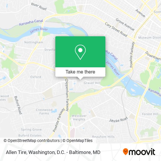 Allen Tire map