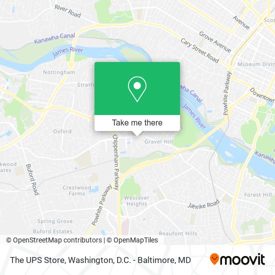 The UPS Store map