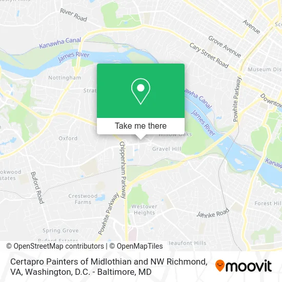 Certapro Painters of Midlothian and NW Richmond, VA map