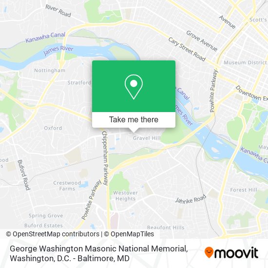 George Washington Masonic National Memorial map