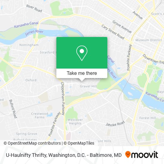 U-Haulnifty Thrifty map
