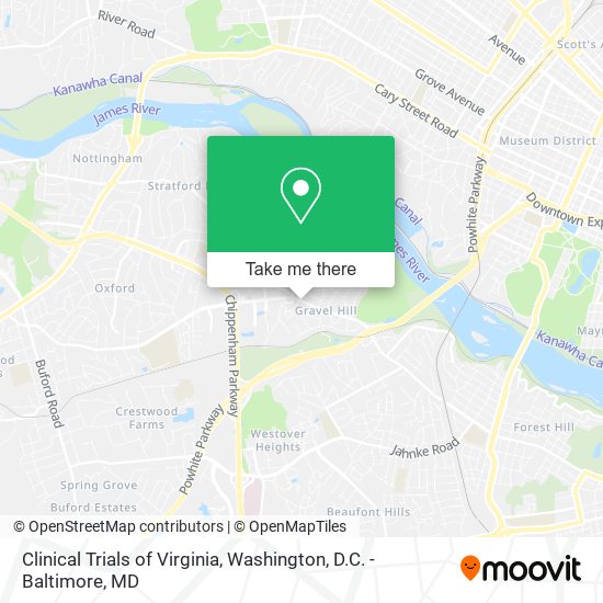 Clinical Trials of Virginia map