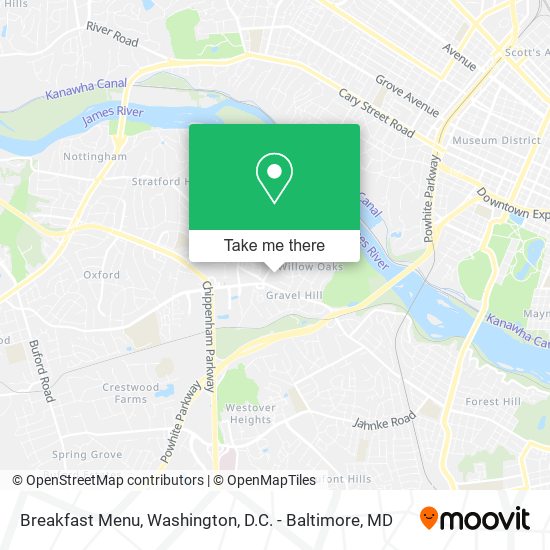Breakfast Menu map