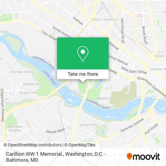 Mapa de Carillion WW 1 Memorial.