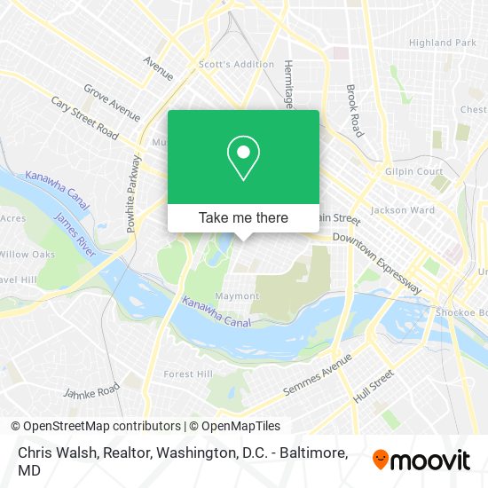 Mapa de Chris Walsh, Realtor