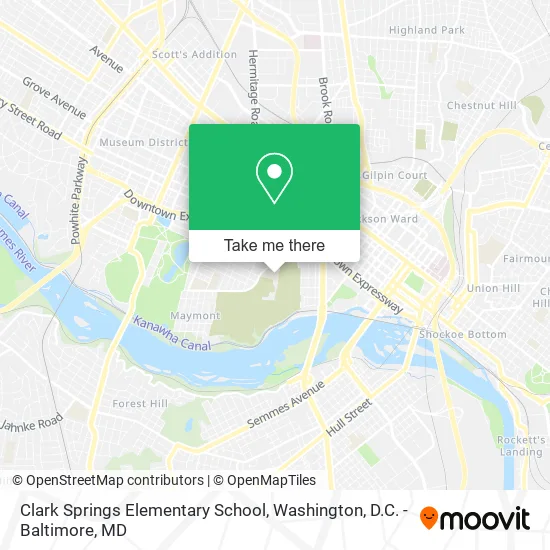 Clark Springs Elementary School map