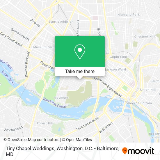 Tiny Chapel Weddings map