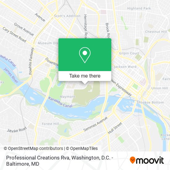 Mapa de Professional Creations Rva
