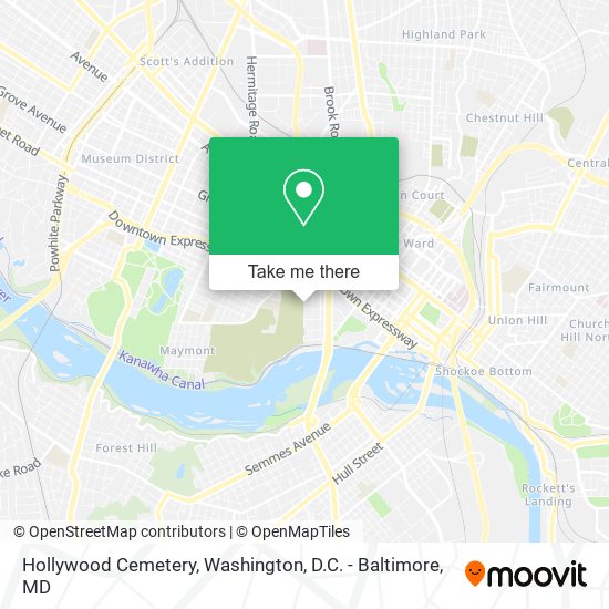 Mapa de Hollywood Cemetery