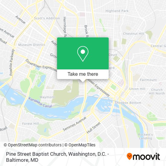 Mapa de Pine Street Baptist Church