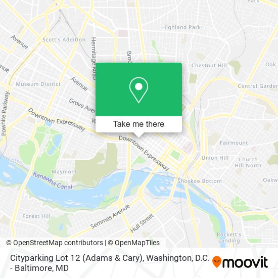 Cityparking Lot 12 (Adams & Cary) map