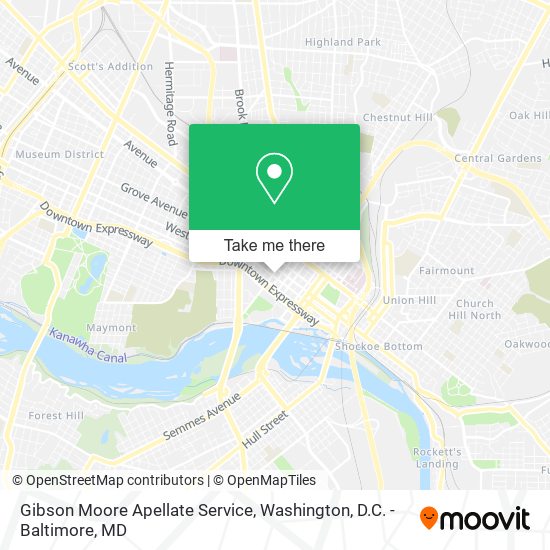 Gibson Moore Apellate Service map