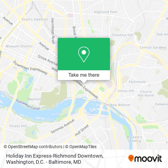 Mapa de Holiday Inn Express-Richmond Downtown