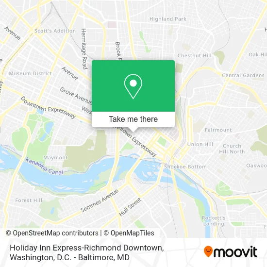 Holiday Inn Express-Richmond Downtown map