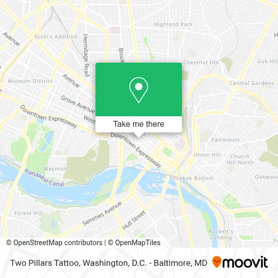 Two Pillars Tattoo map