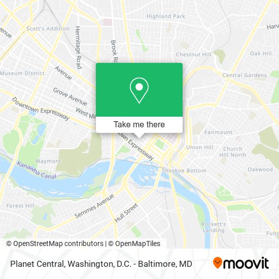 Mapa de Planet Central