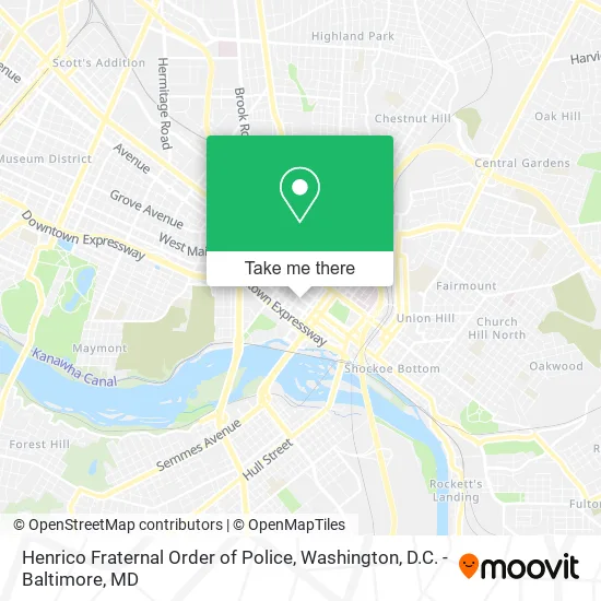 Henrico Fraternal Order of Police map