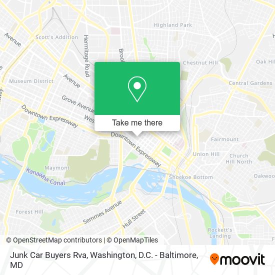 Junk Car Buyers Rva map