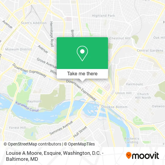 Louise A Moore, Esquire map