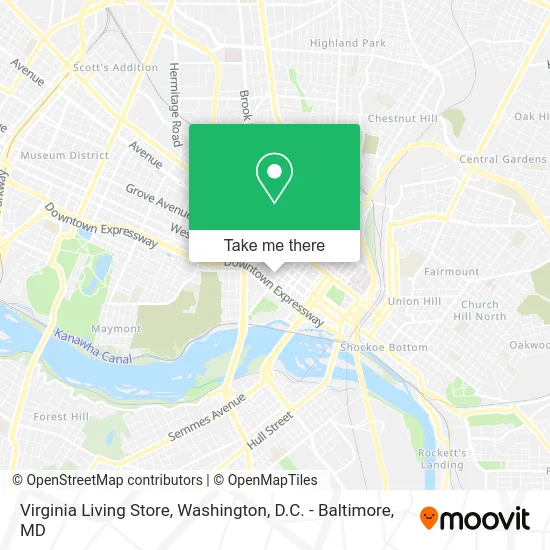 Virginia Living Store map