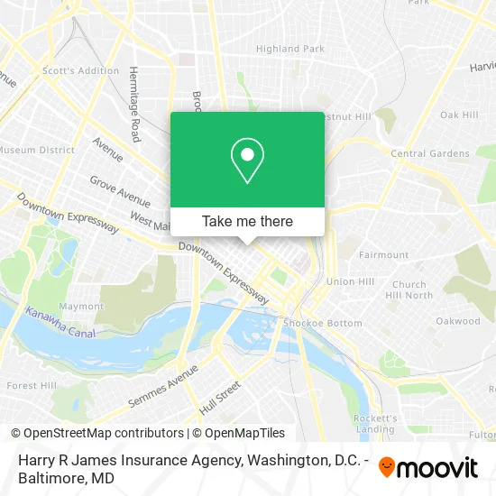 Harry R James Insurance Agency map