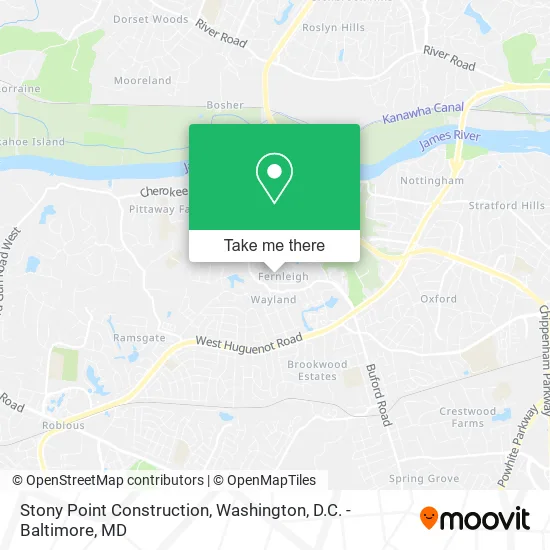 Stony Point Construction map