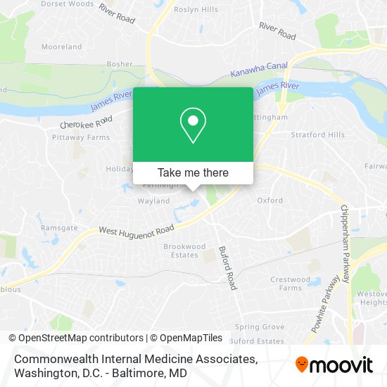 Mapa de Commonwealth Internal Medicine Associates