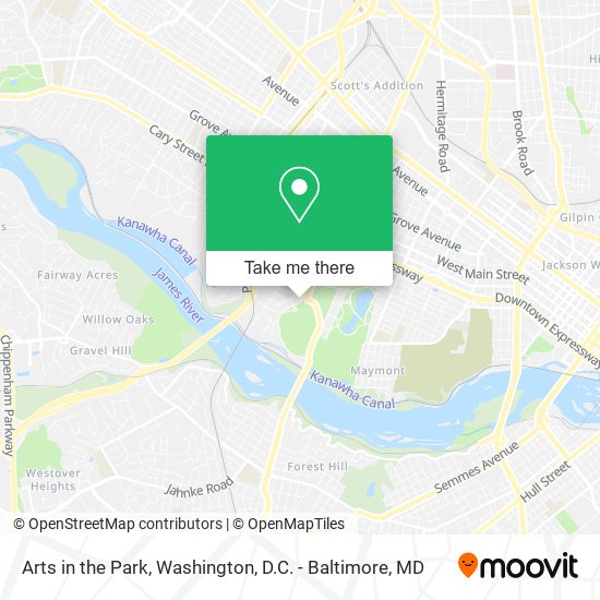 Arts in the Park map
