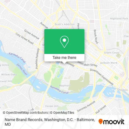 Name Brand Records map