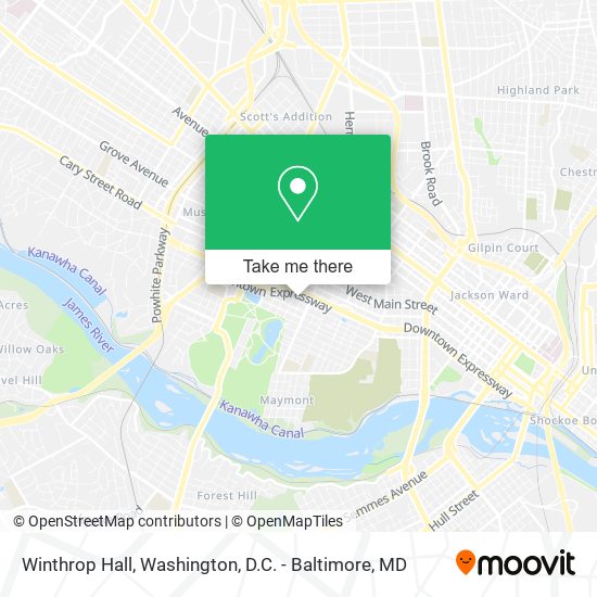 Winthrop Hall map