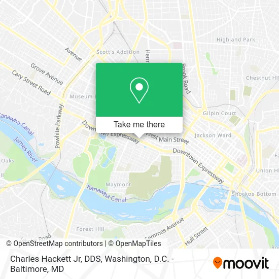 Charles Hackett Jr, DDS map